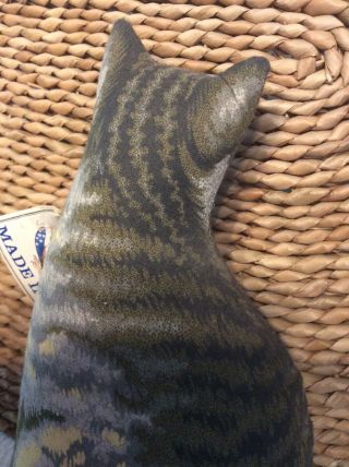 VTG The Toy Gray & White Tabby Cat Middle Falls,  NY,  Has Orig.  Tag Sweet 4