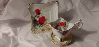 Rosetta Japan Cup And Saucer With Stand