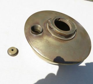 Vintage Duplex Oil Lamp Brass Drop in Font/Fount,  14.  9cm 5 7/8 