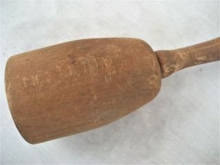 Antique wood potato masher 12 inches long circa early 1900 ' s 2