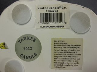 Yankee Candle Votive Holder Christmas Snowman Black Bear 2012 Figural 1264223 5