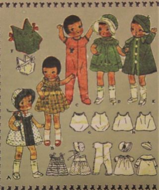 VINTAGE DOLL CLOTHES PATTERNS For COMPO F&B Patsy Family Dolls 2
