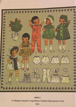 VINTAGE DOLL CLOTHES PATTERNS For COMPO F&B Patsy Family Dolls 3