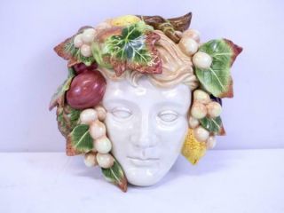 Fitz And Floyd Venetian Romance Wall Plaque Mask With Tuscan Fruit