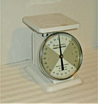 American Family Scale Kitchen Weight 25lbs Glass Front