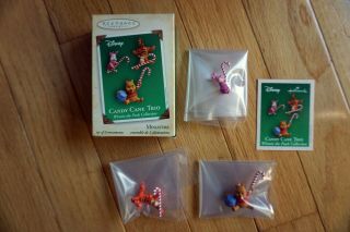 Hallmark Keepsake Ornament Miniature Winnie The Pooh Candy Cane Trio 2004
