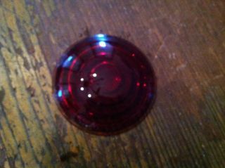 Bb - 5.  Antique Car Part Ford Model A Or T Or Train Lamp Lens Light Red 3 Inch