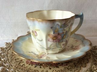 Antique Doulton Burslem Tea Coffee Cup And Saucer C3953