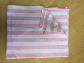 Vintage Candy Pink Large Stripe Double Sheet