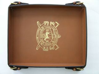 RALPH LAUREN BEDWORTH BUCKLE TRAY SADDLE LEATHER AND BRASS SERVING BAR MIXOLOGY 3