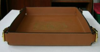 RALPH LAUREN BEDWORTH BUCKLE TRAY SADDLE LEATHER AND BRASS SERVING BAR MIXOLOGY 6