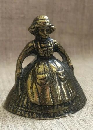 Peerage Brass Bell Victorian Lady Made In England Vintage