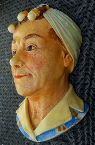 Legend Artware Hilda Ogden Coronation Street Chalkware Head Bosson 