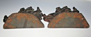 Antique Vintage Spanish Clipper Sailing Ship Bookends Bronze Cast Iron Metal 4