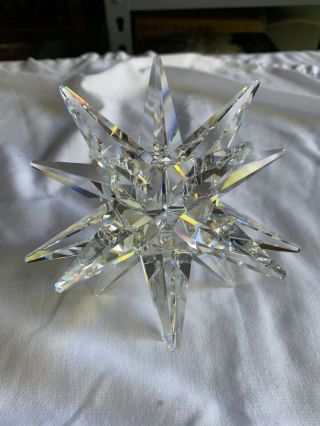 Swarovski Crystal Medium 4 1/4 " Star Candle Holder 7600nr 143001 No Box.