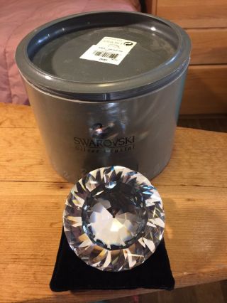 Swarovski Swan Signed Large Chaton Diamond Paperweight A7433 Nr 000 001