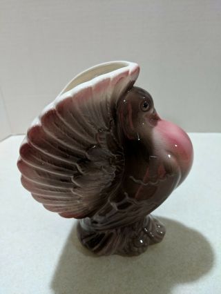 BIRD PLANTER ANTIQUE VINTAGE Royal Copley Art Pottery Pink/Purple DOVE ROBIN 5
