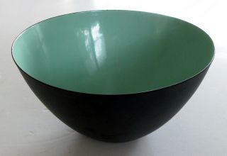 Vintage Mid - Century Modern Krenit Bowl Enamel On Steel Danish Design Krenchel