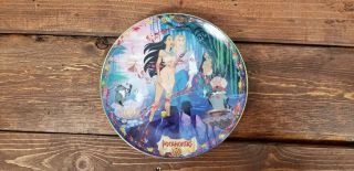 Bradford Disney Musical Plate 1997 Pocahontas Colors Of The Wind & 2 VHS Movies 2