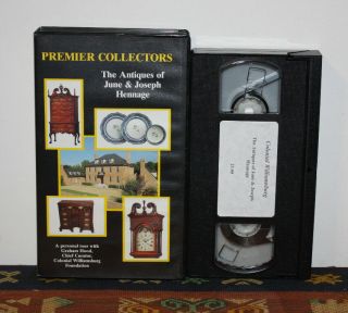 Colonial Williamsburg: Antiques Of June & Joseph Hennage Vhs Virginia