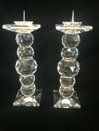 Swarovski Crystal Candle Sticks Fabulous 6 "