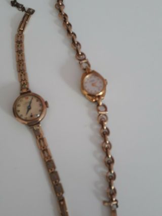 2 Vintage Lanco 15 Jewels Rolled Gold Watches
