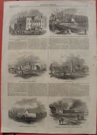 1864 Antique Engravings - Sherman 