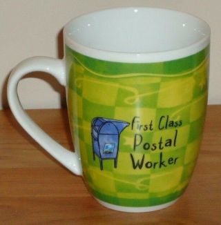 First Class Postal Worker Ceramic Coffee Mug 4 " H By H & H