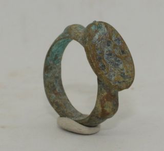 Quality Ancient Roman Greek Bronze Seal Ring - Circa 100ad - 021
