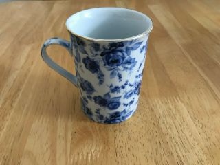 Blue Rose Antique Reflections By J.  Godinger & Co.  Coffee Cup 4 " Tall