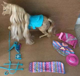 Mattel Barbie Western Fun Barbie Sun Runner Horse - 1989