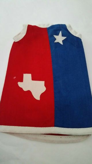 Vintage Texas Star Doll Dress,  Handmade Red White Blue