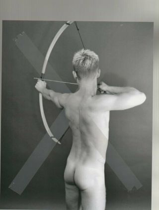 8x10 Lyon Signed Vintage Series Art Male Nude (1) George Vintage Bow