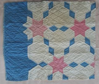 Vintage Star Of The East Cutter Quilt Piece - 20 In X 23 In (3045)