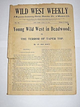 Antique/vintage Comic Book - Wild West Weekly - No.  26 - April 17,  1903