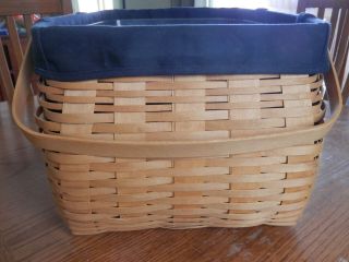 Longaberger Craft Keeper Basket Set,  Black Liner,  3 piece Protector 2