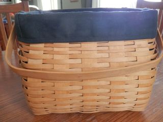 Longaberger Craft Keeper Basket Set,  Black Liner,  3 piece Protector 4