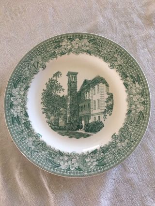 Green Wedgwood First Edition Bell Tower Furman University Collector Plate C90
