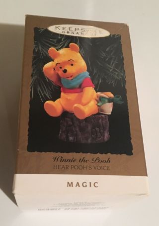 1993 Hallmark Keepsake Magic Winnie The Pooh Ornament W/ Sound