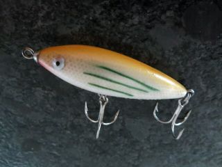 Vintage Cotton Cordell Crazy Shad - Chartreuse & Green Stripes - 3 Inch