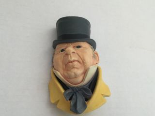 Bosson Head Chalkware Wall Hanging - England - Mr Micawber 1964