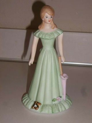 Enesco Growing Up Girls 15th Birthday Doll Figurine - Dark Blonde Hair