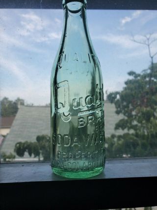 Antique Bottle Quality Brand Soda Water Asheville Nc Coca Cola Bottling 7.  75 "