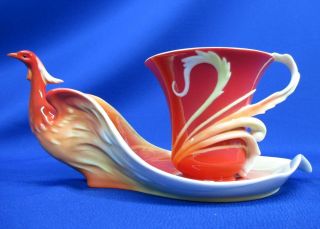 Franz Porcelain Phonecian Flight Bird Cup & Saucer Set