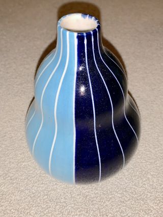 Set of Five JONATHAN ADLER Blue & Light Blue Ceramic Vases - $298 VALUE 5
