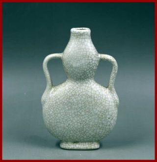 Antique Chinese Ge Guan Porcelain Snuff Bottle Qing Qianlong Jingdezhen China 19