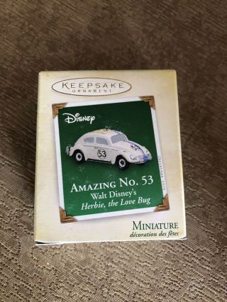 Hallmark " Herbie 53 Th Love Bug " 2005 Miniature Series Ornament
