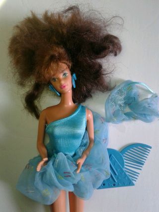 Vintage Magic Style Whitney Barbie Doll Blue Earrings