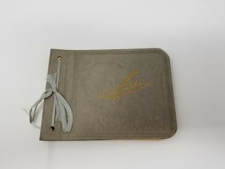 Vintage Antique 1920s Autograph Book With Notes And Signatures Ephmera Collector