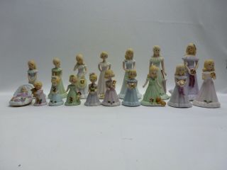 Enesco Set Of 17 Growing Up Birthday Girl Blonde Baby To Age 16